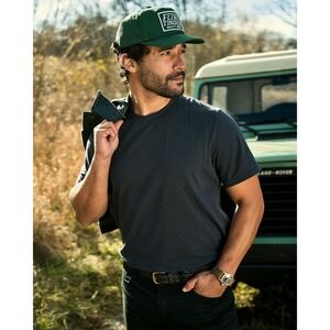 Flint and Tinder Huckberry Blue Crew Neck T Shirt Men's Medium Neutral Solid